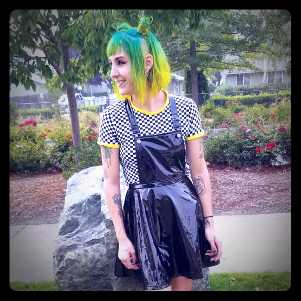 Hot topic PVC overall dress